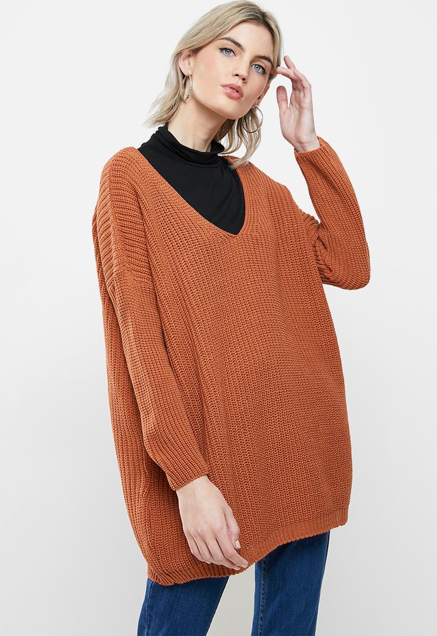 Glamorous - Round neck jumper - rust 