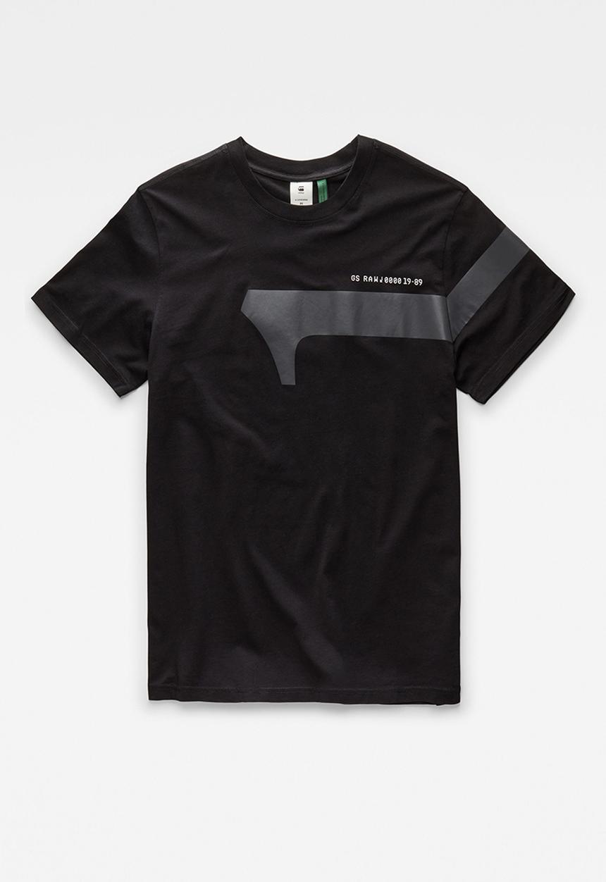 G-STAR - 1 reflective graphic r short sleeve tee  - dk black