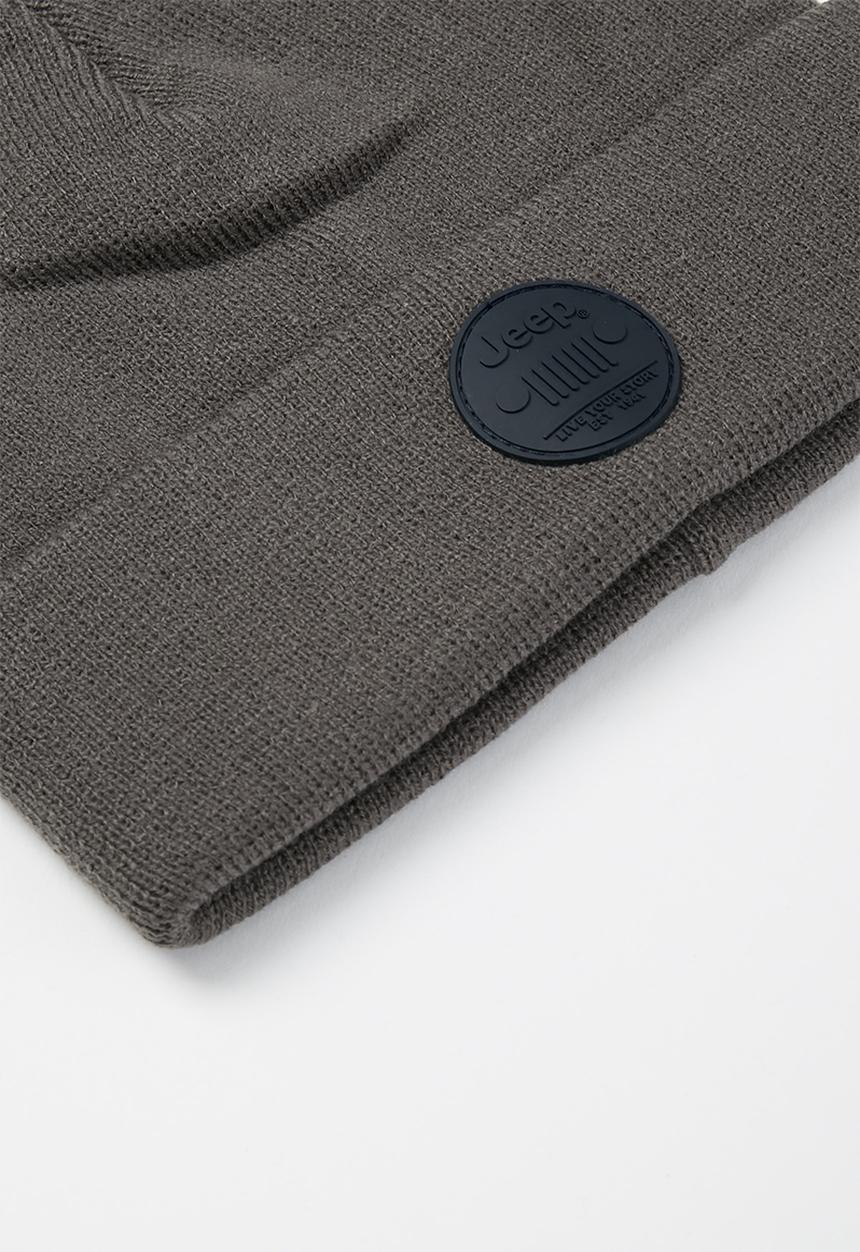JEEP - Short ribbed beanie - grey