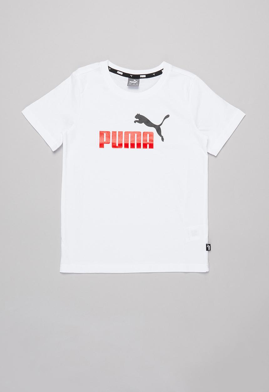 PUMA - Ess+2 col logo tee - white