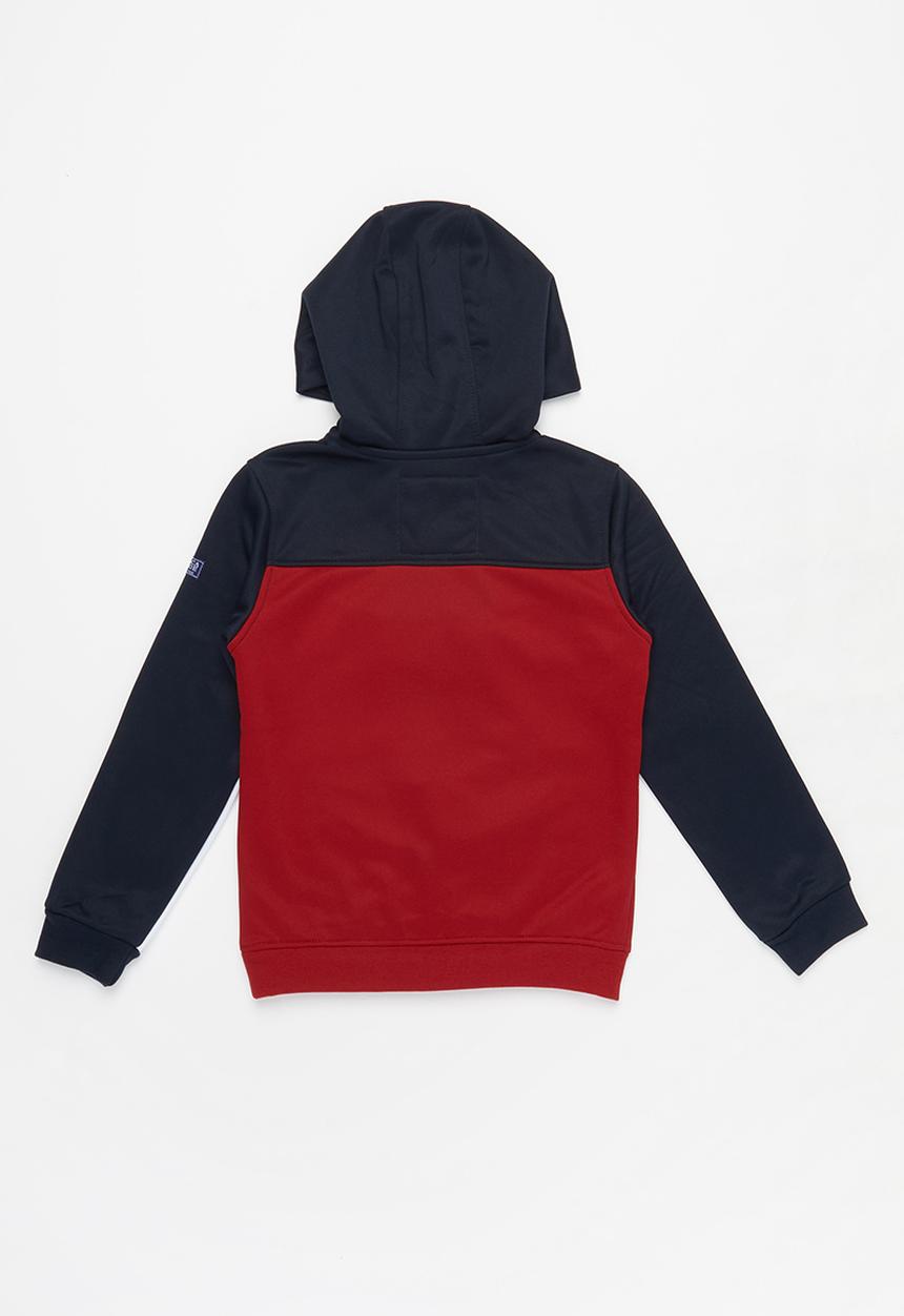 Aca Joe - Pre-boys colour block cagoule - navy & red