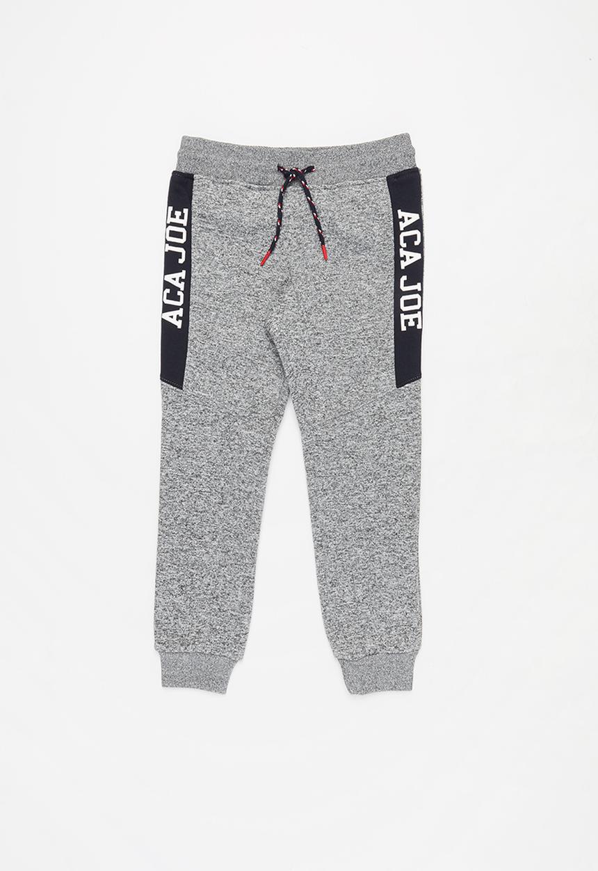 Aca Joe - Big-boys brushed grindle jogger - grey 