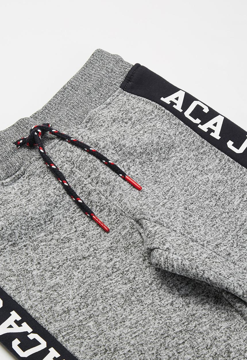 Aca Joe - Big-boys brushed grindle jogger - grey 