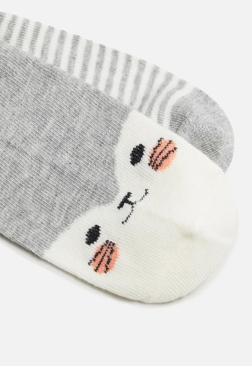 MANGO - Cati 2 pack socks - grey & white 