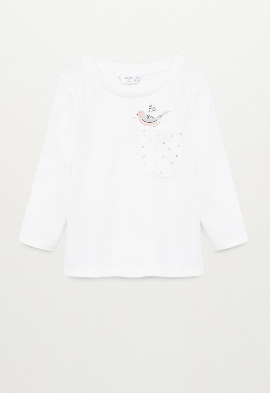 MANGO - Marina tee - white 