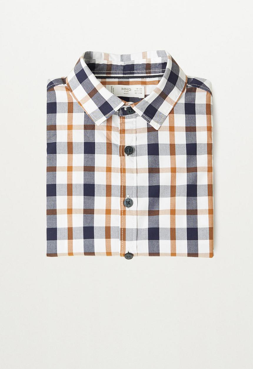 MANGO - Baby boys long sleeve check shirt - multi