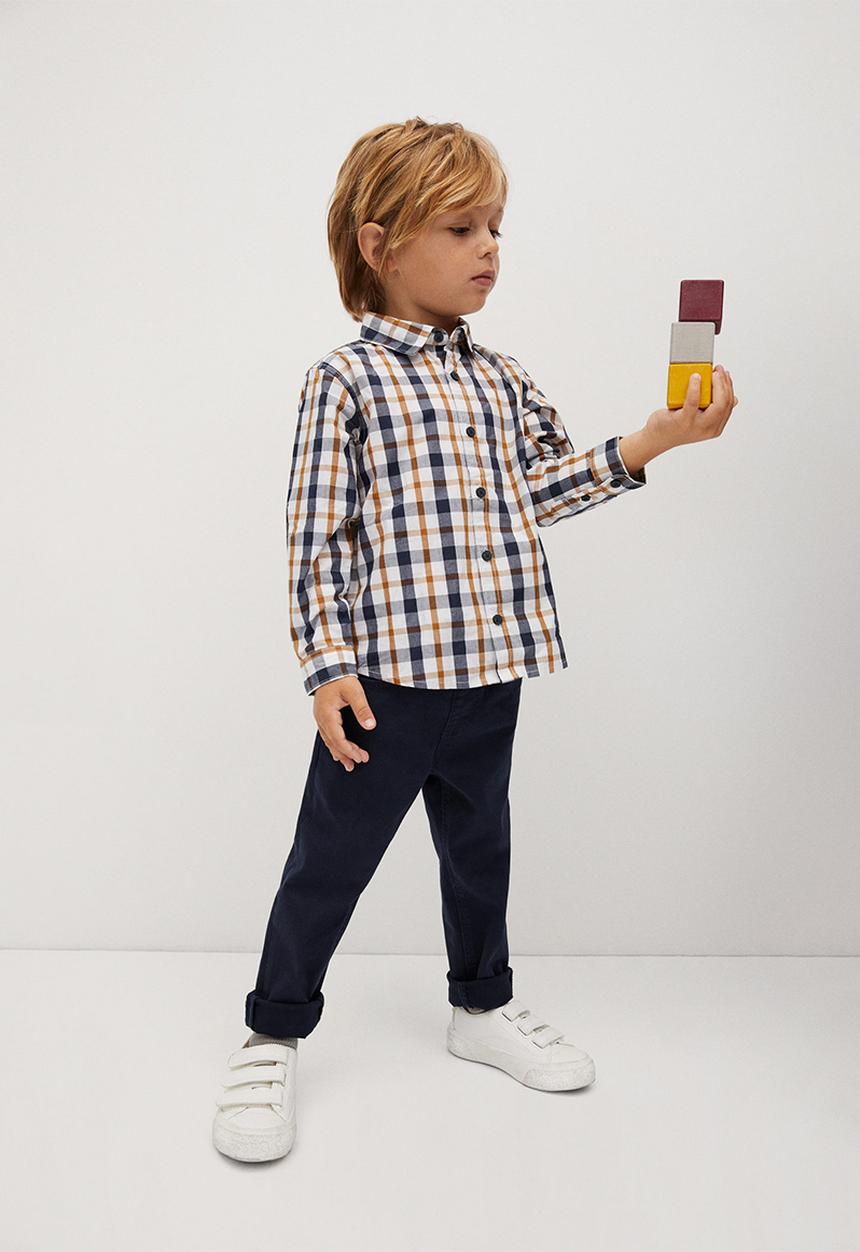 MANGO - Baby boys long sleeve check shirt - multi