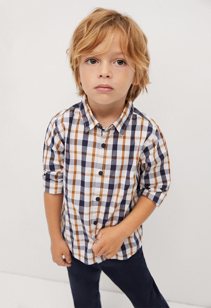 MANGO - Baby boys long sleeve check shirt - multi