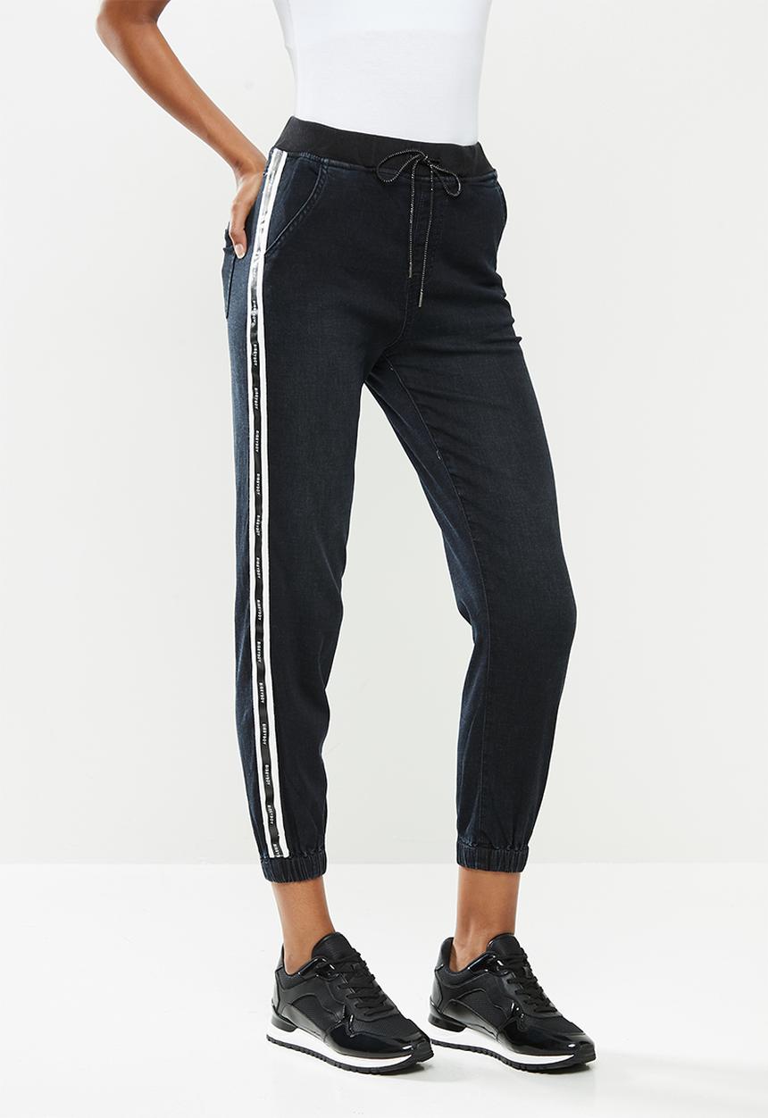 SISSY BOY - Rookie:ryder jogger track pants with tape - blue black