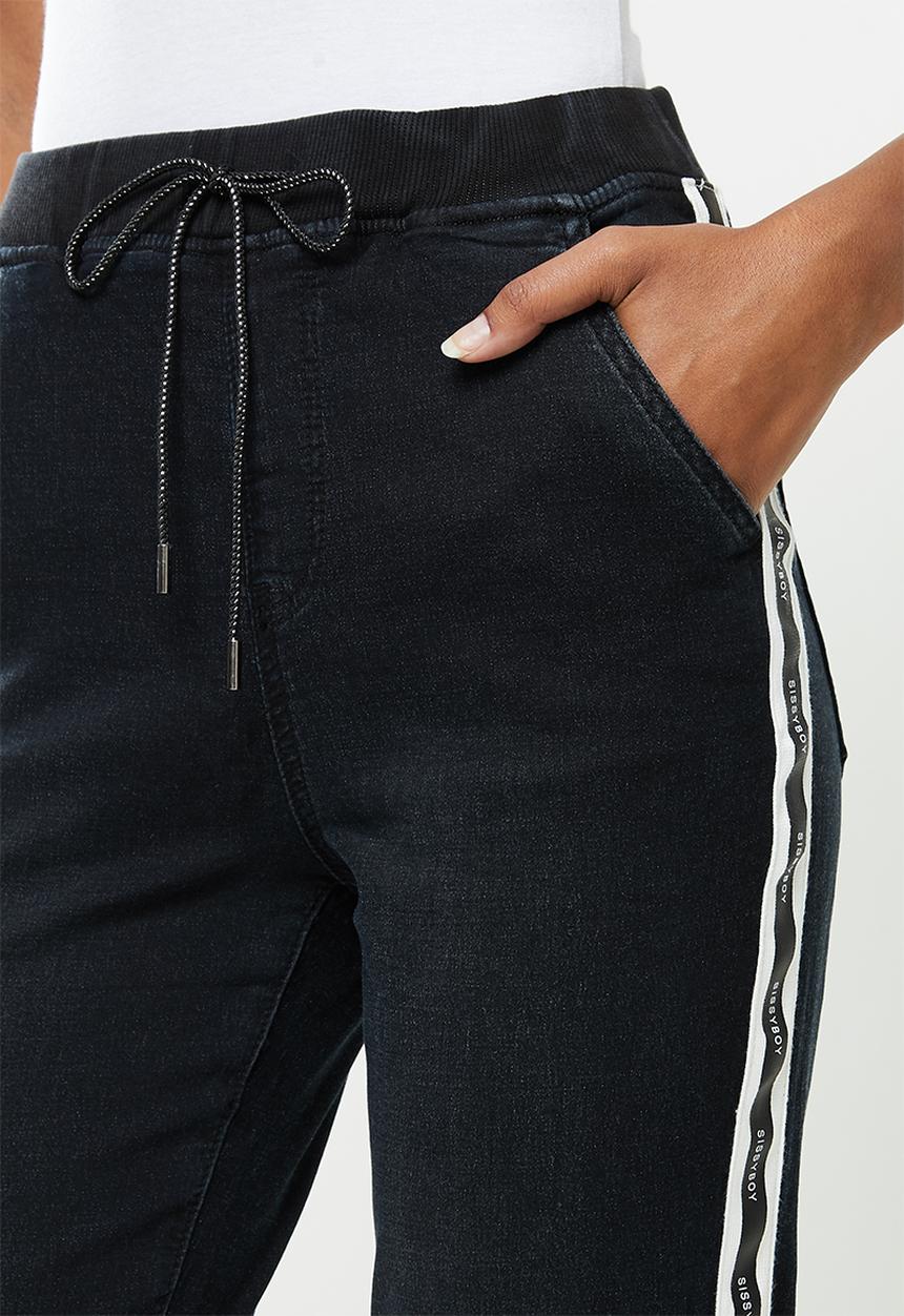 SISSY BOY - Rookie:ryder jogger track pants with tape - blue black