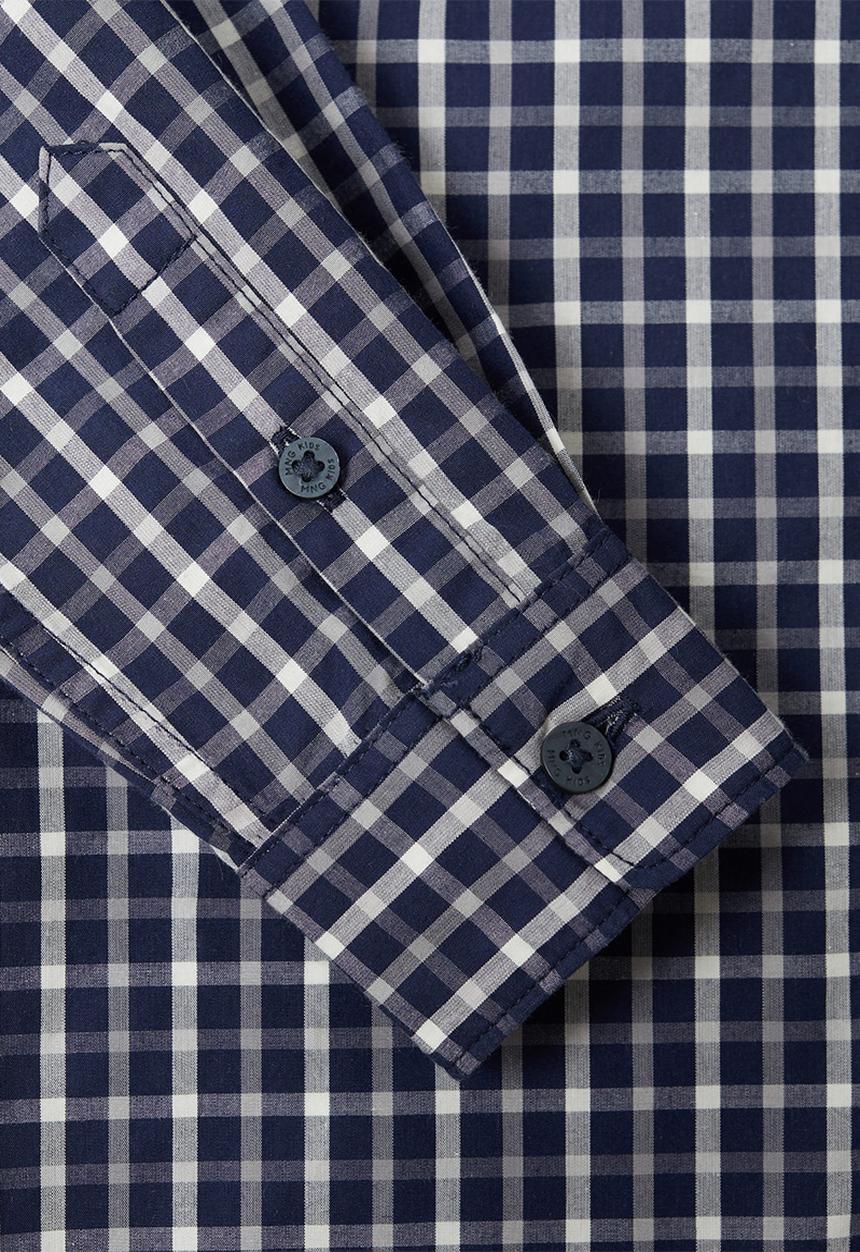 MANGO - Boys long sleeve check shirt - navy