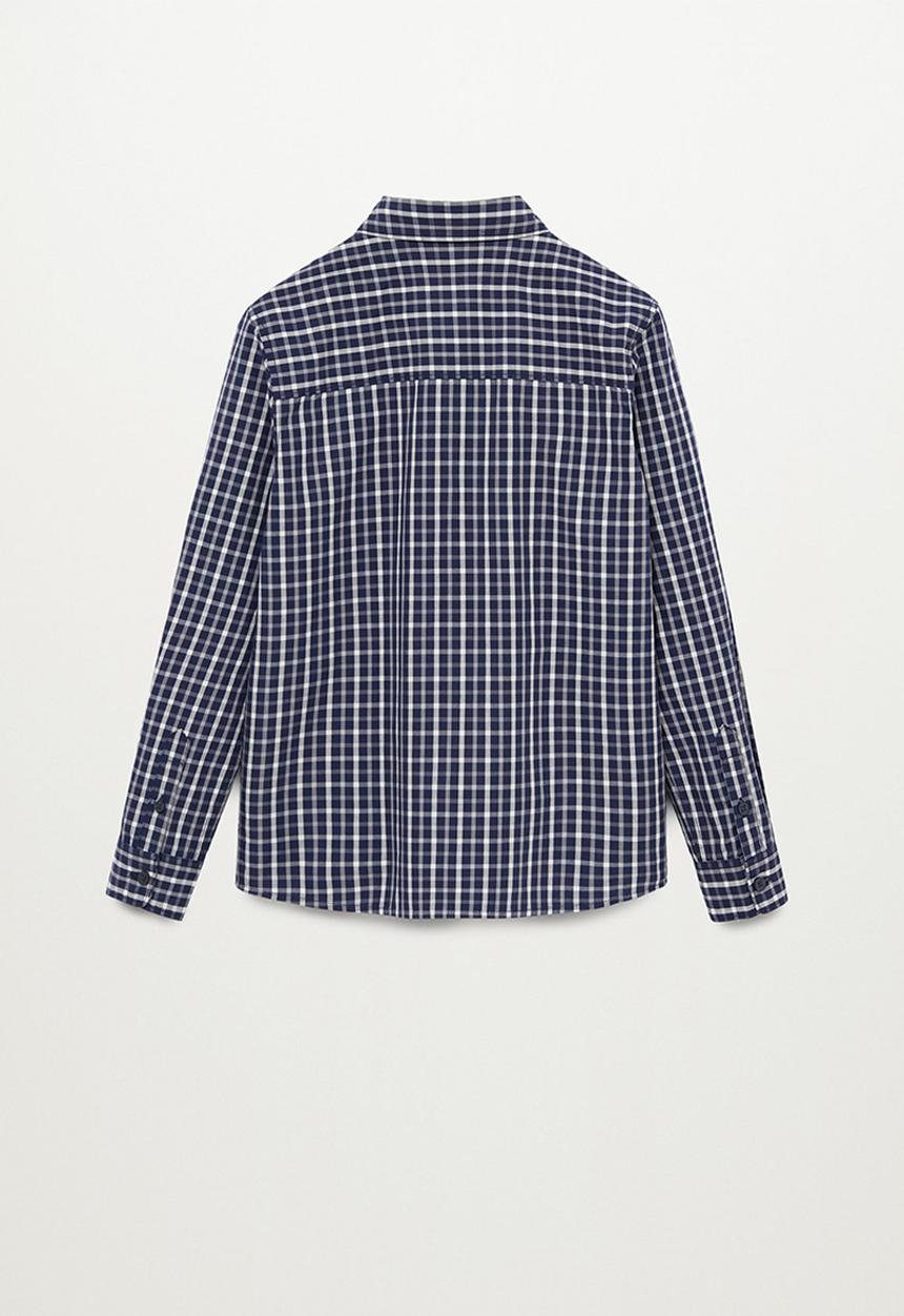 MANGO - Boys long sleeve check shirt - navy
