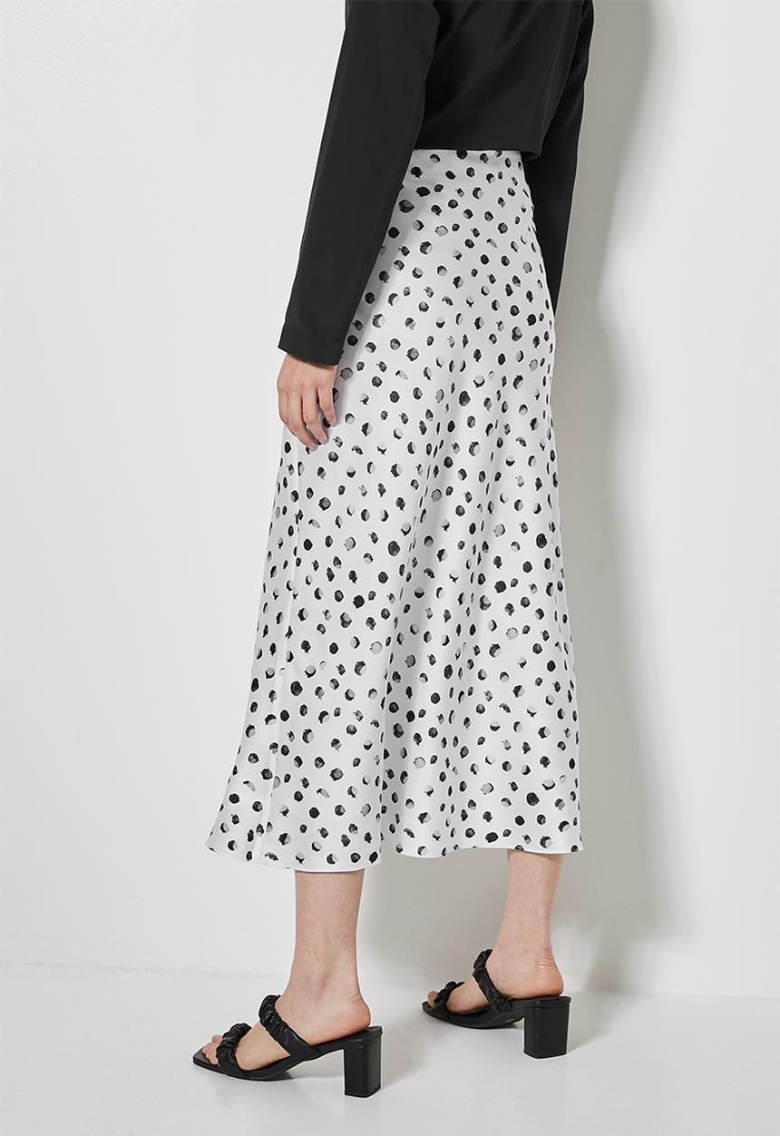 Superbalist - Long midi slip skirt - white & black 