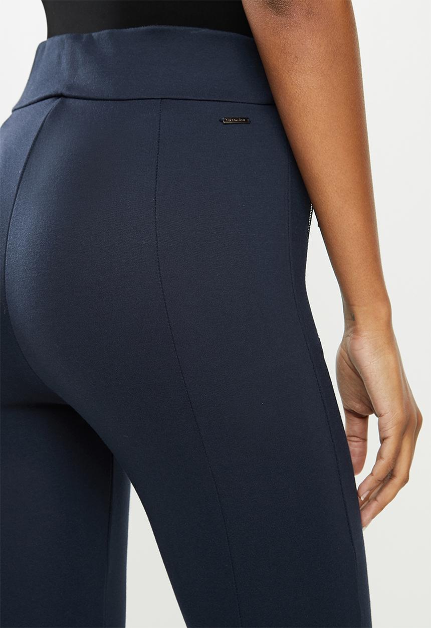 SISSY BOY - Valery:high rise legging with front metal zip - navy