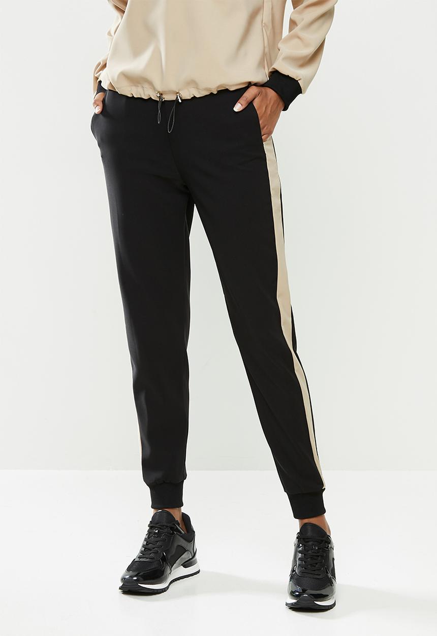 SISSY BOY - Army chic tracksuit pants - black