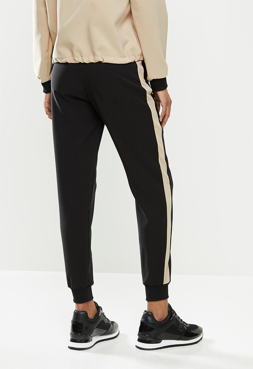 SISSY BOY - Army chic tracksuit pants - black