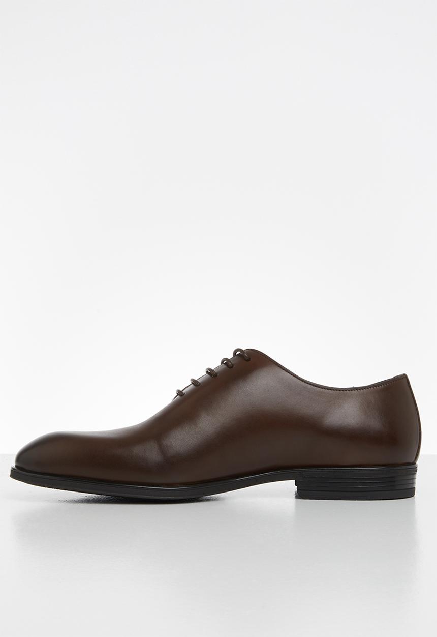POLO - Austin leather plain vamp formal lace up - brown