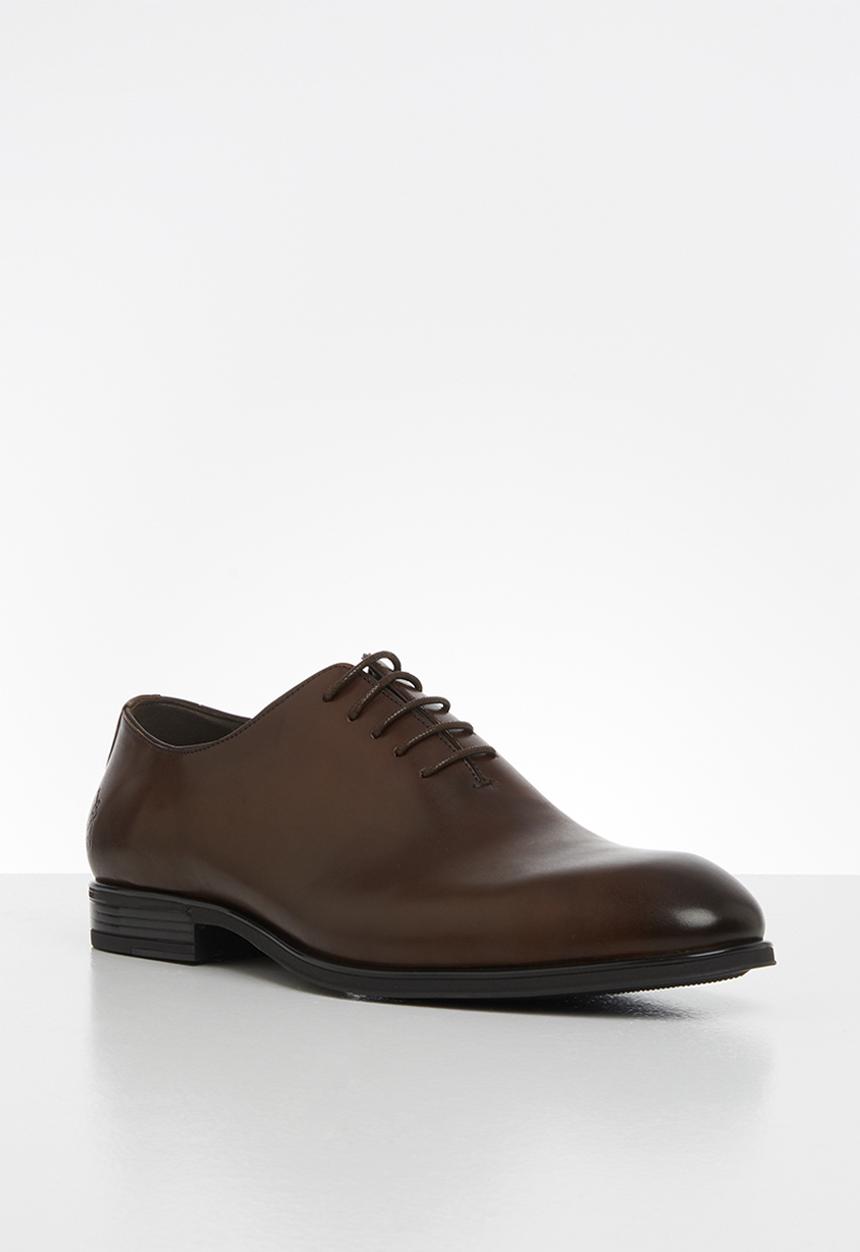 POLO - Austin leather plain vamp formal lace up - brown