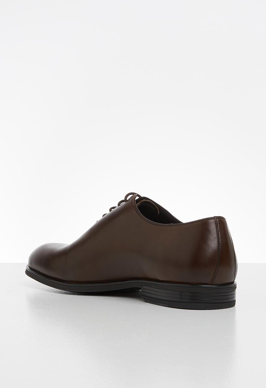 POLO - Austin leather plain vamp formal lace up - brown