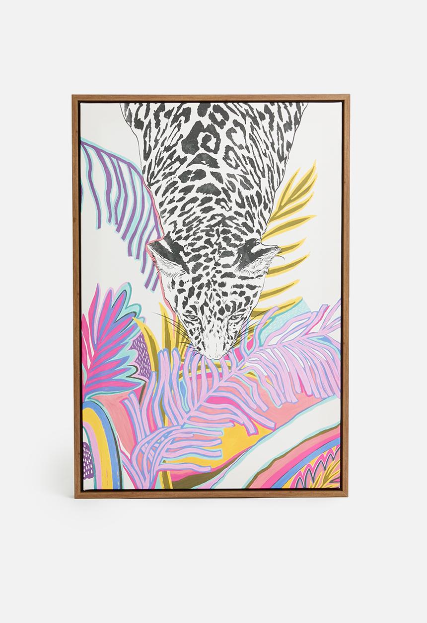 Hertex Haus - Cunning bold framed artwork - oak nature