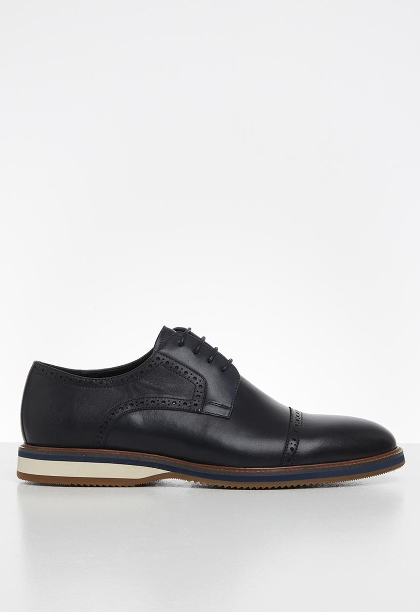 POLO - Edward leather casual lace up - navy