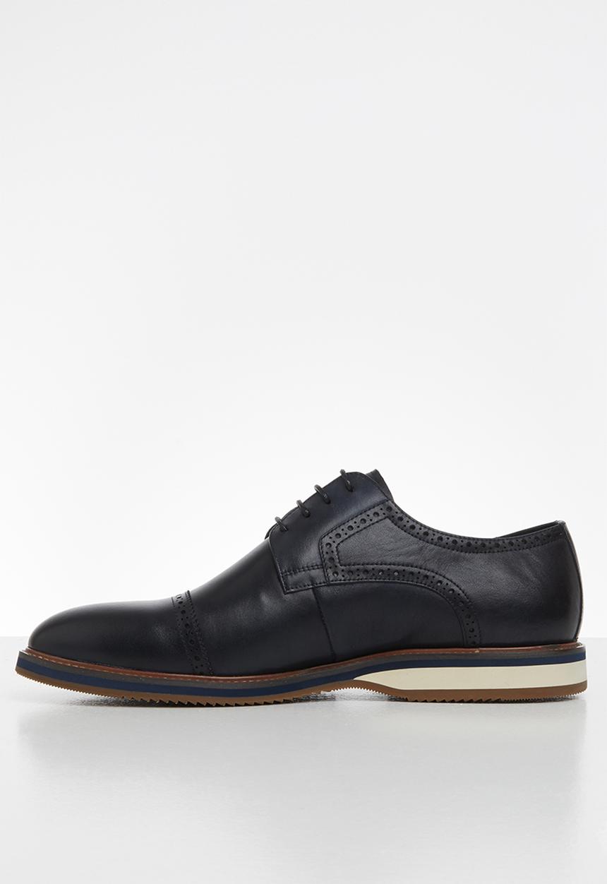 POLO - Edward leather casual lace up - navy