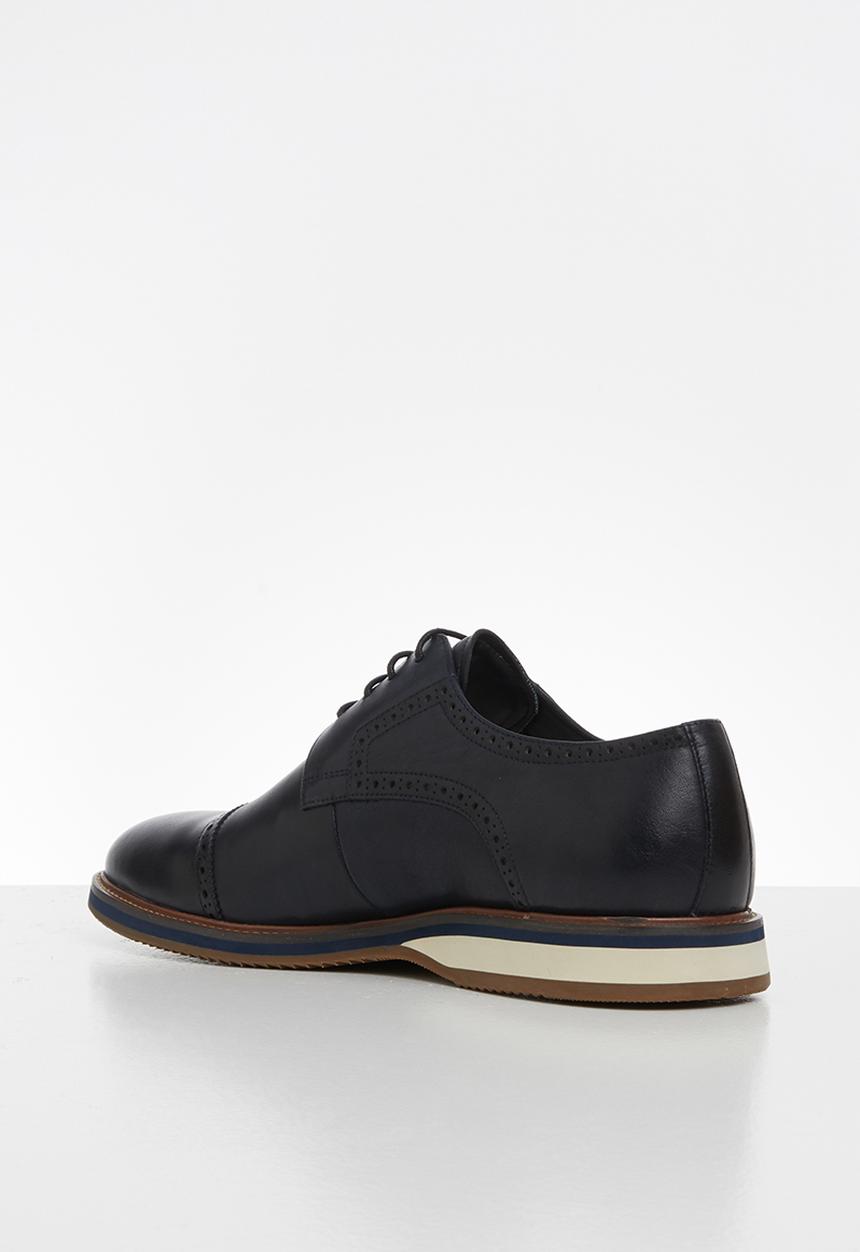 POLO - Edward leather casual lace up - navy