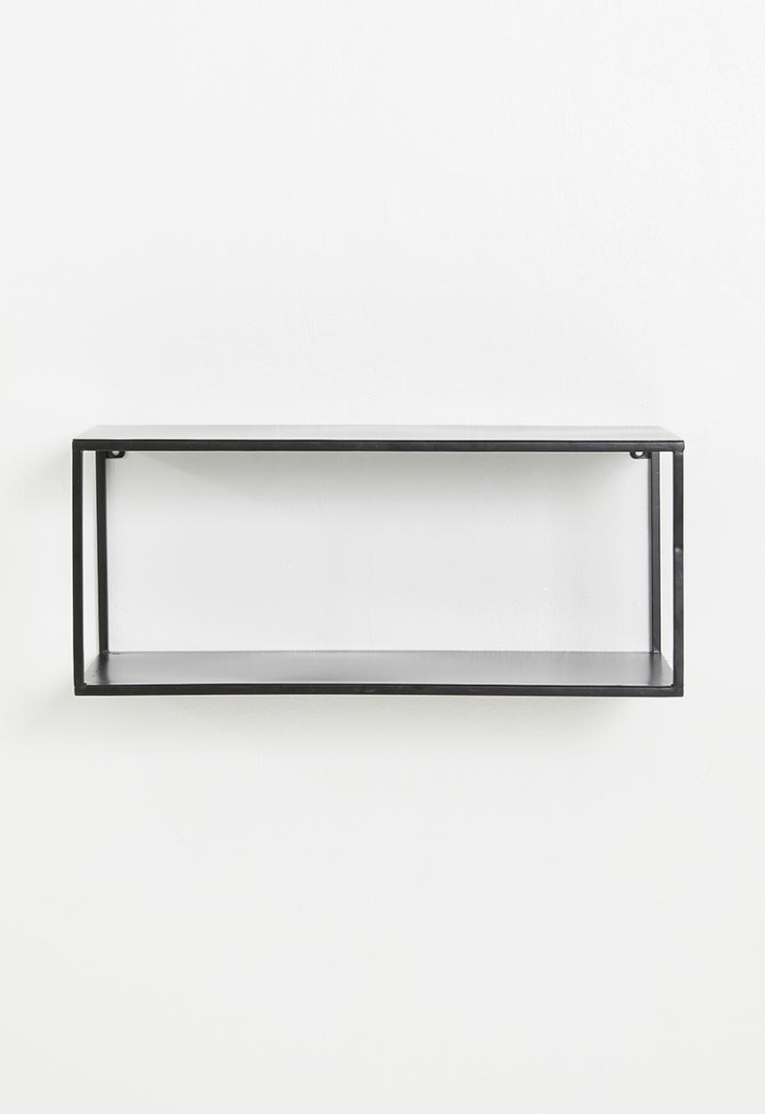 Sixth Floor - Double ledge wall shelf - black