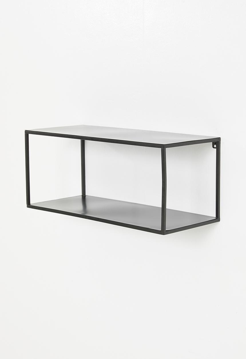 Sixth Floor - Double ledge wall shelf - black