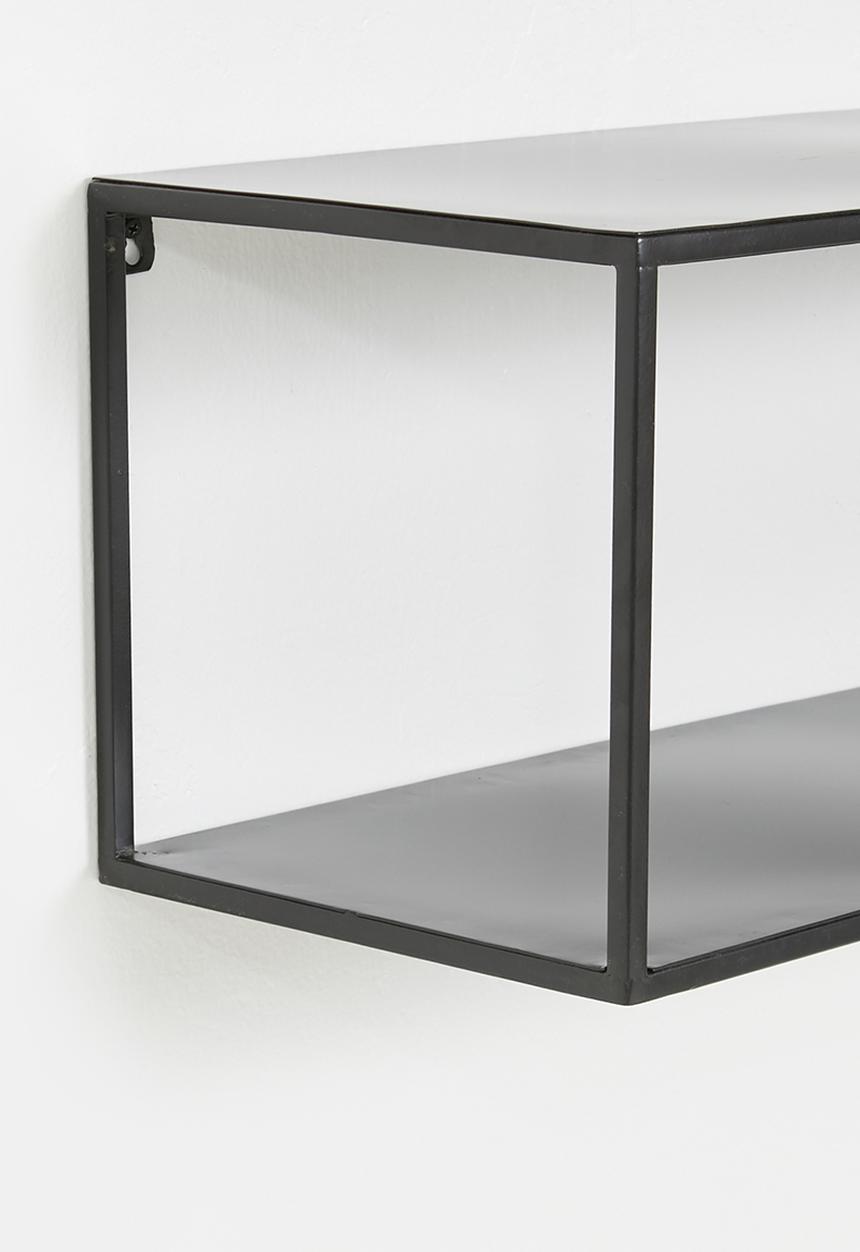 Sixth Floor - Double ledge wall shelf - black