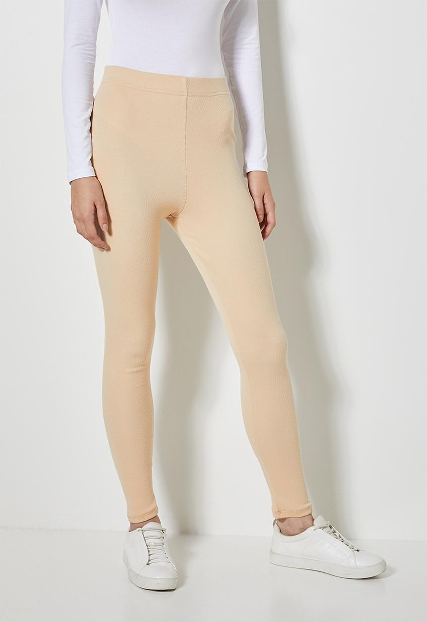Superbalist - 7/8 Rib leggings - neutral 