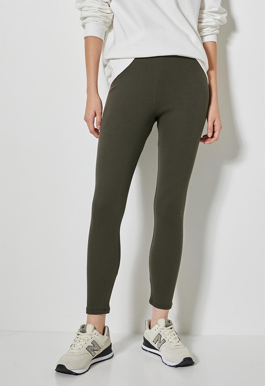 Superbalist - 7/8 Rib leggings - khaki