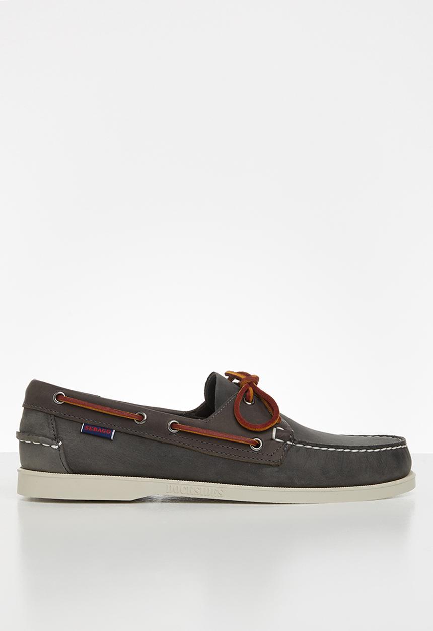 Sebago - Notch leather - dark grey &  blue navy