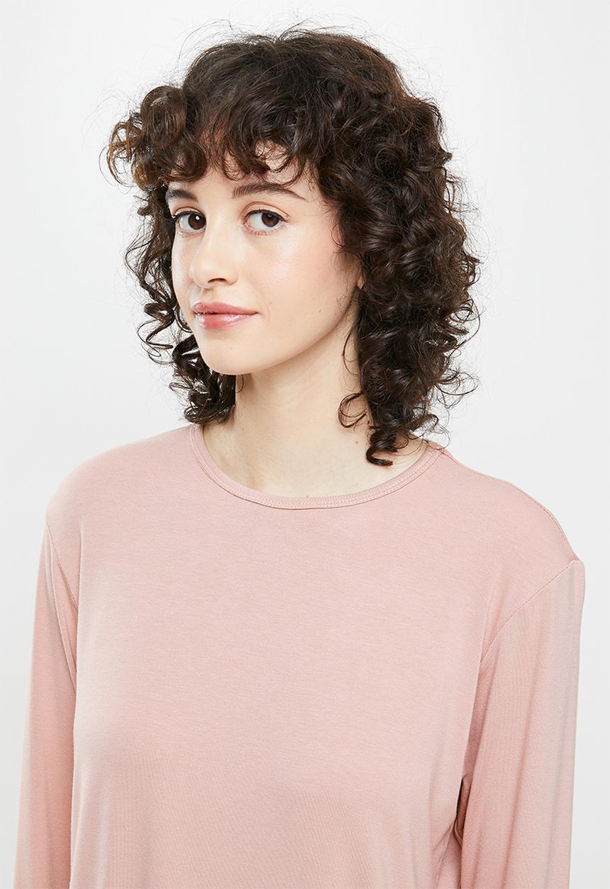 Superbalist - Sleep long sleeve top & drop crotch pants set - dusty pink