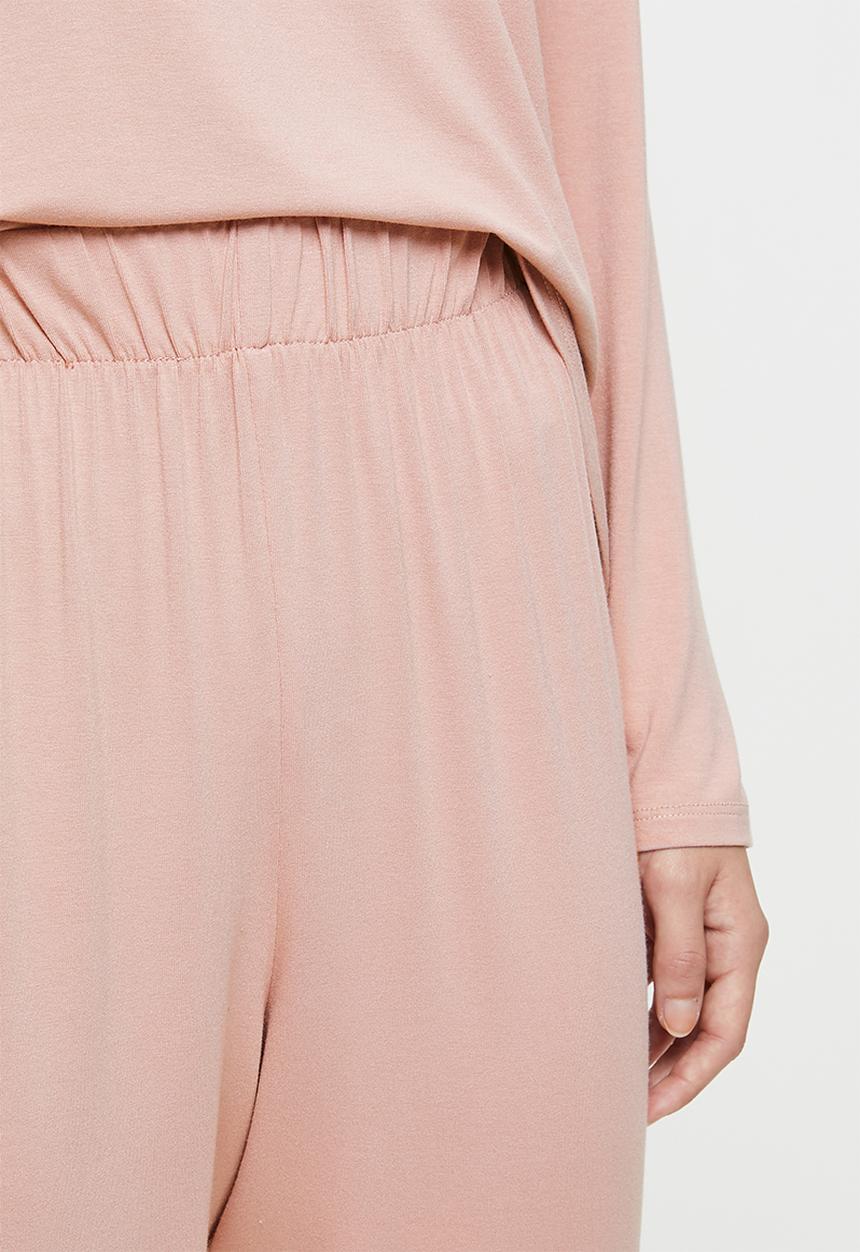 Superbalist - Sleep long sleeve top & drop crotch pants set - dusty pink