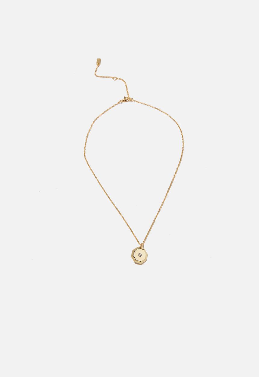 Rubi - Premium pendant necklace - gold plated hex