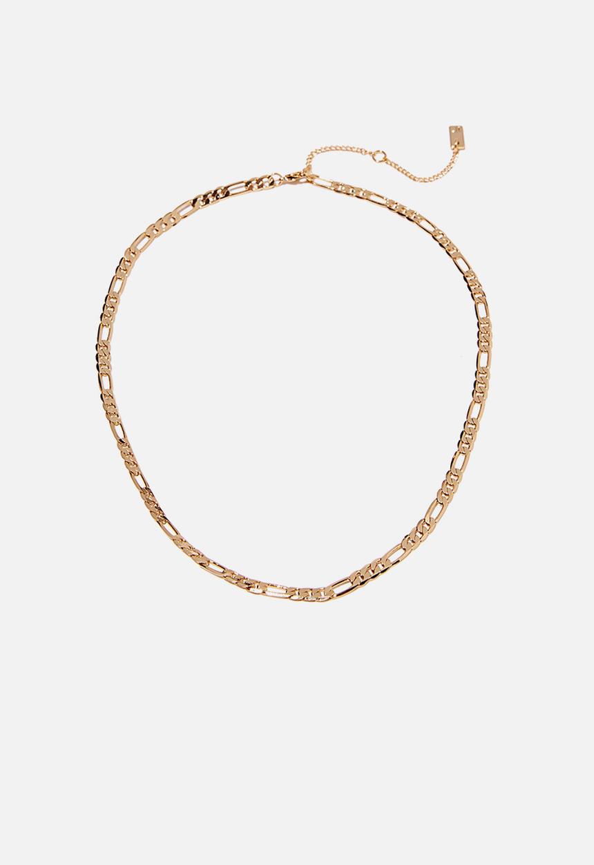 Rubi - Premium single chain necklace - gold plated wide figaro