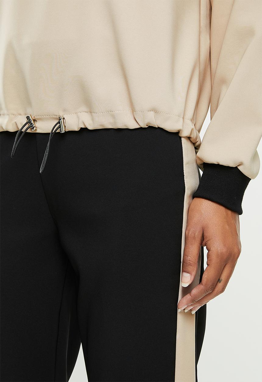 SISSY BOY - Army chic tracksuit top - black & neutral 