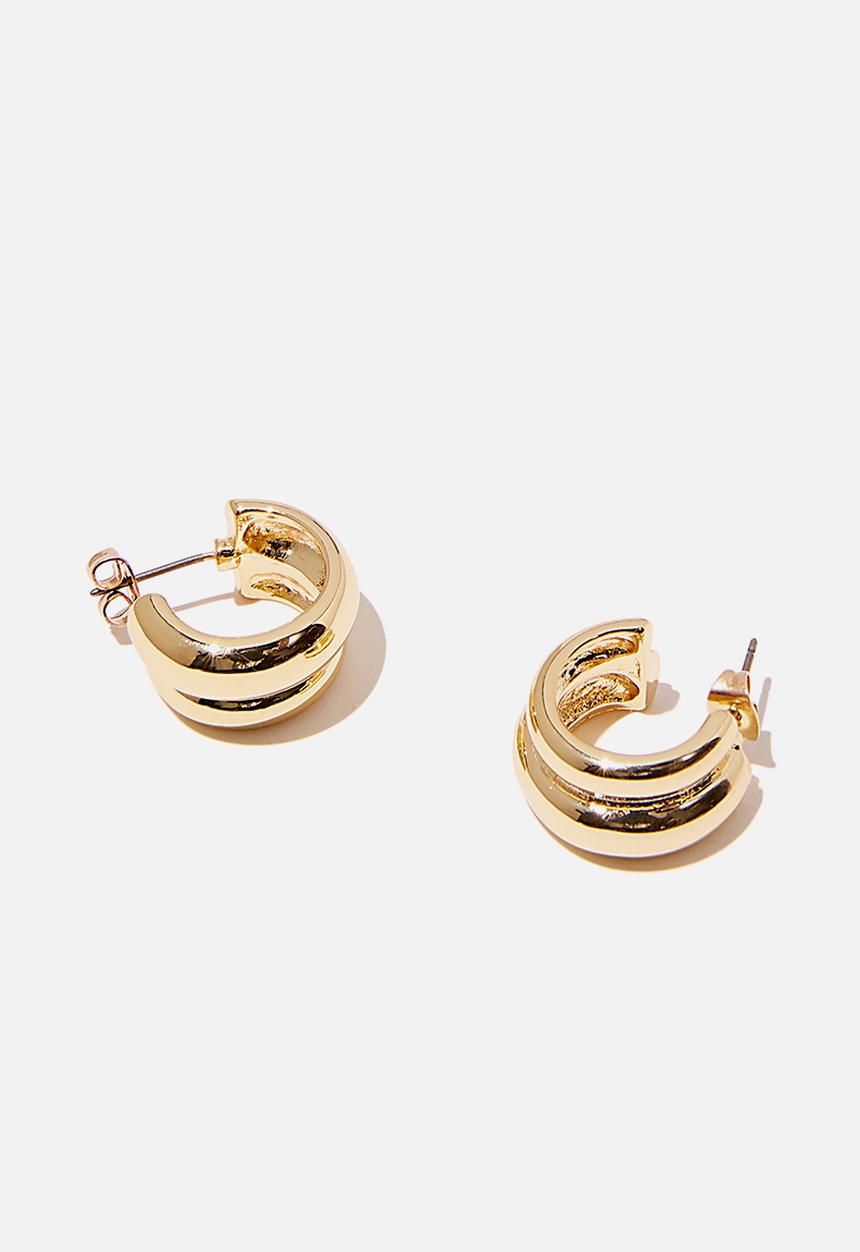 Rubi - Premium everyday hoop - gold plated deux