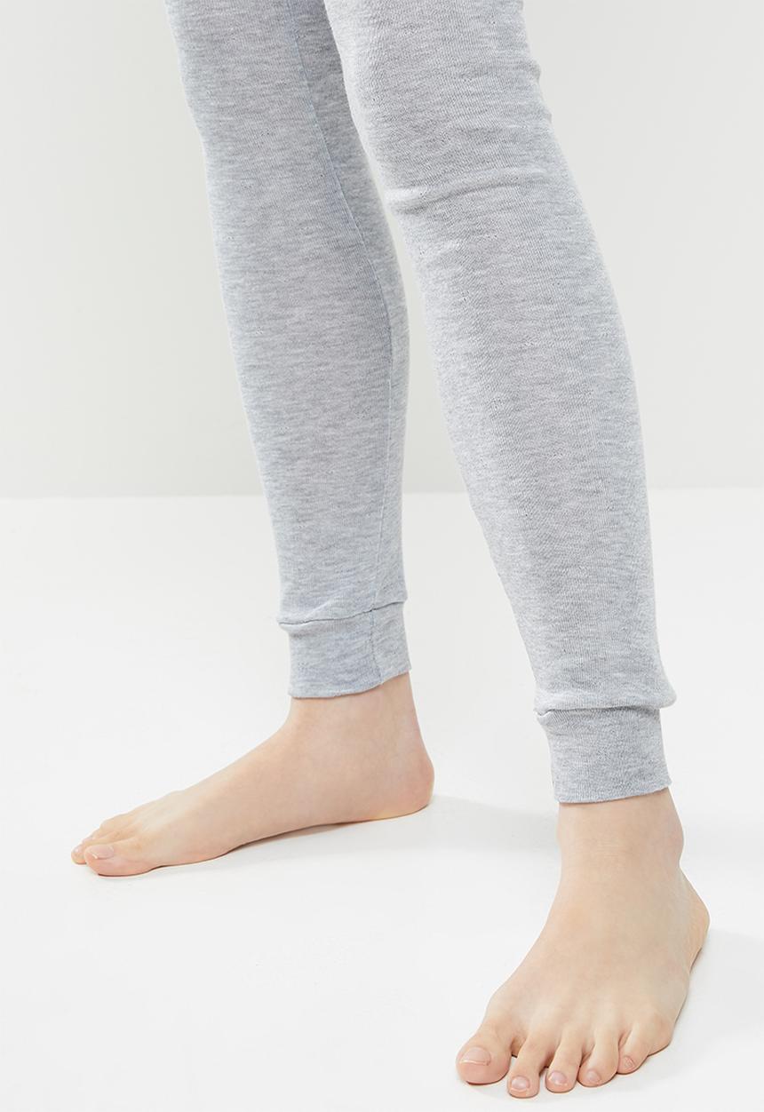 Superbalist - 2 Pack thermal legging - white & grey
