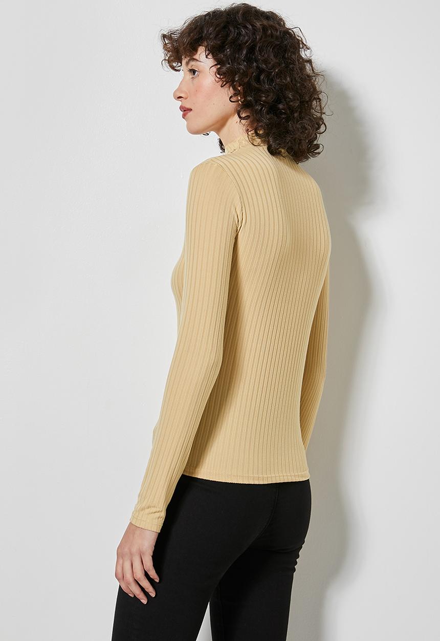 Superbalist - 2 Pack rib grown on funnel neck - beige & white 
