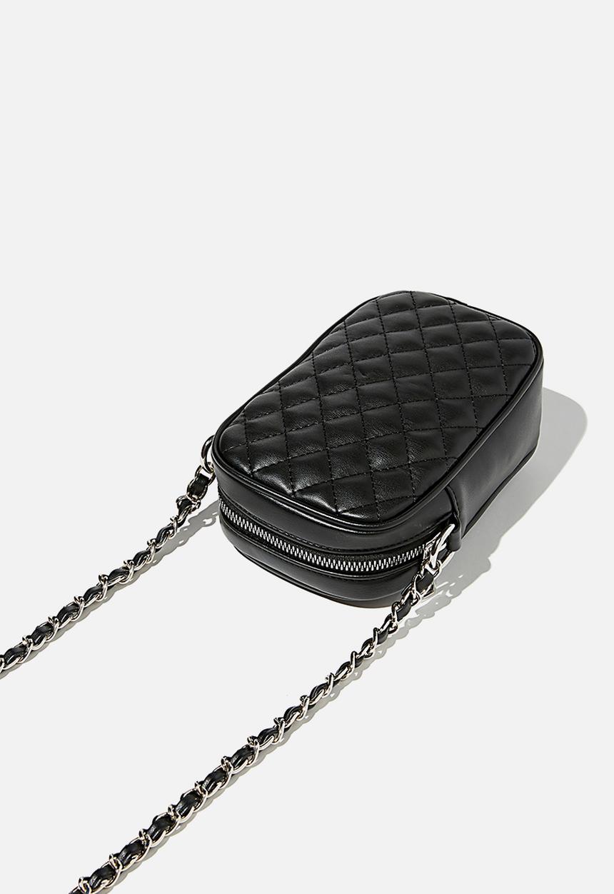 Rubi - Hailey mini quilted cross body bag - black