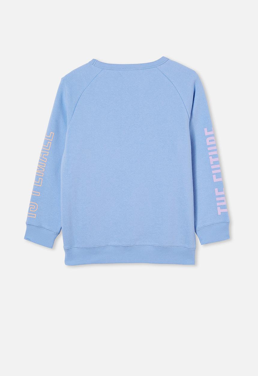 Cotton On - Mila crew - dusk blue/ future is female