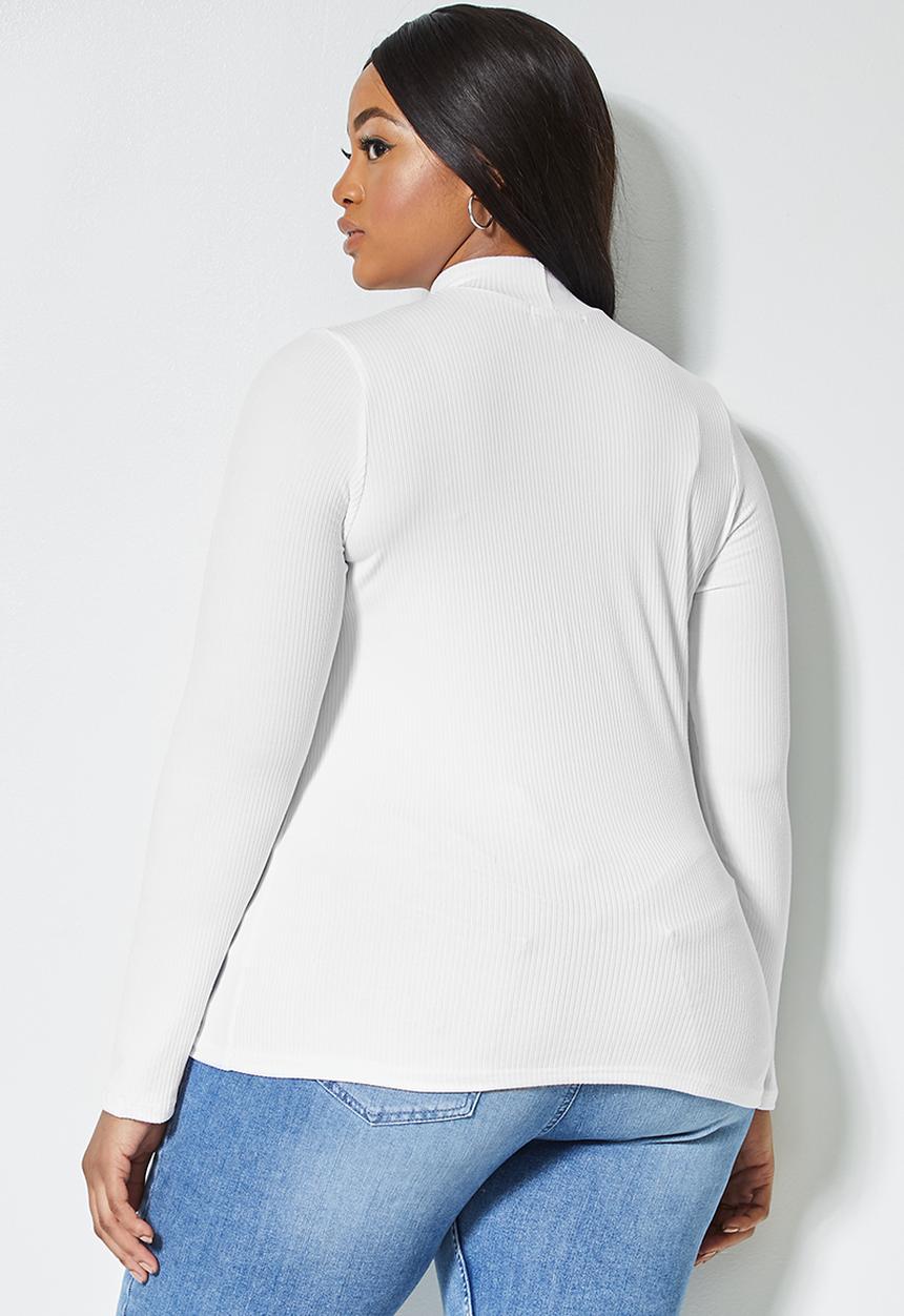 Superbalist - 2 Pack funnel neck rib tops - black & white