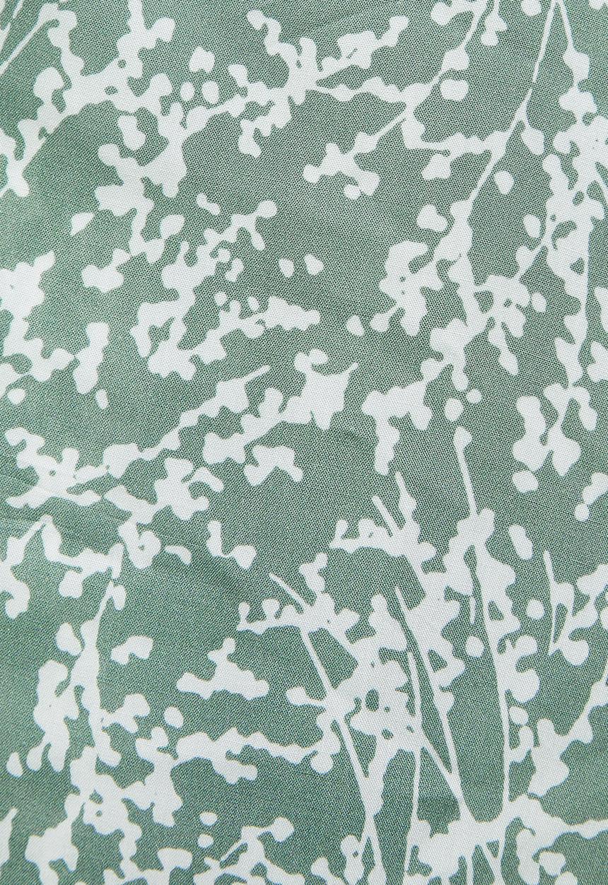 edit Plus - Bellow sleeve shell blouse - sage & white