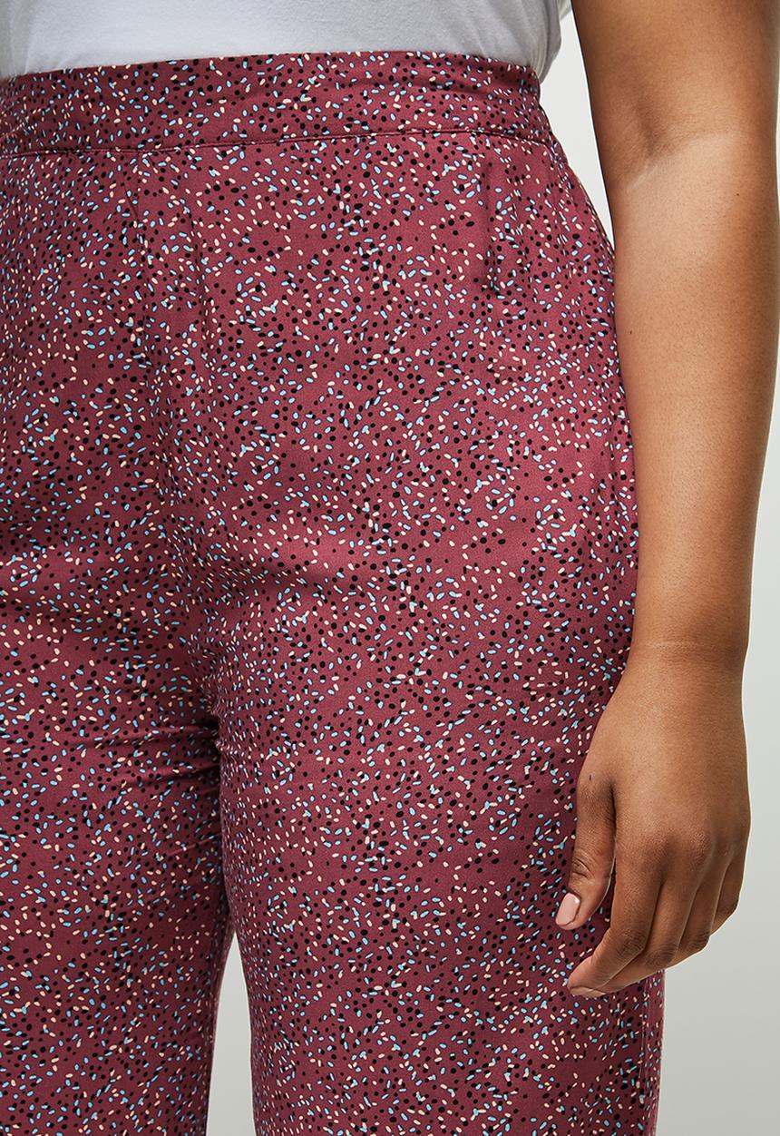 edit Plus - Wide leg culotte - plum