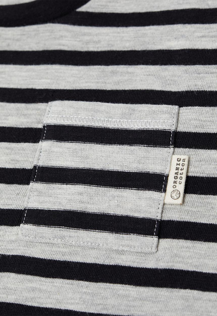 MANGO - Ivang long sleeve tee - grey & black