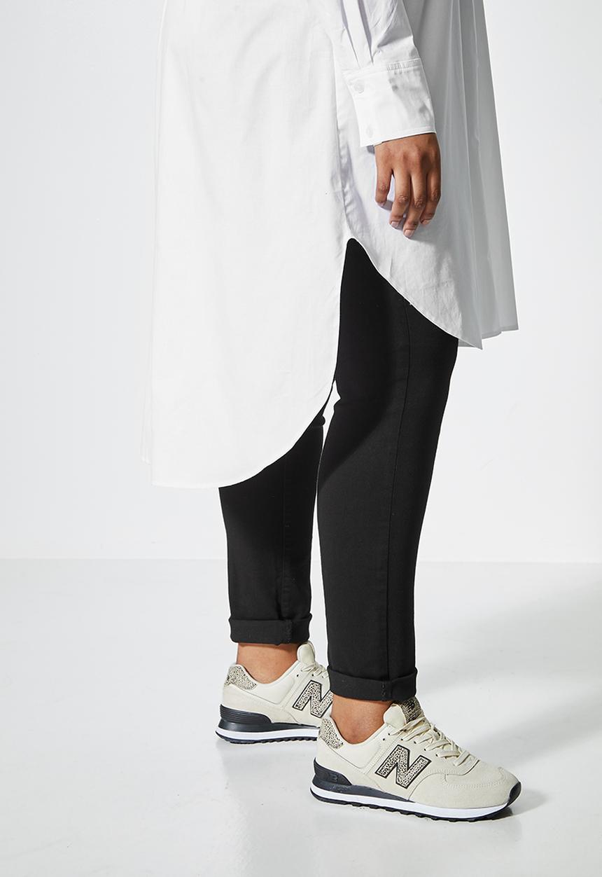 Superbalist - Cotton blend long length shirt - white