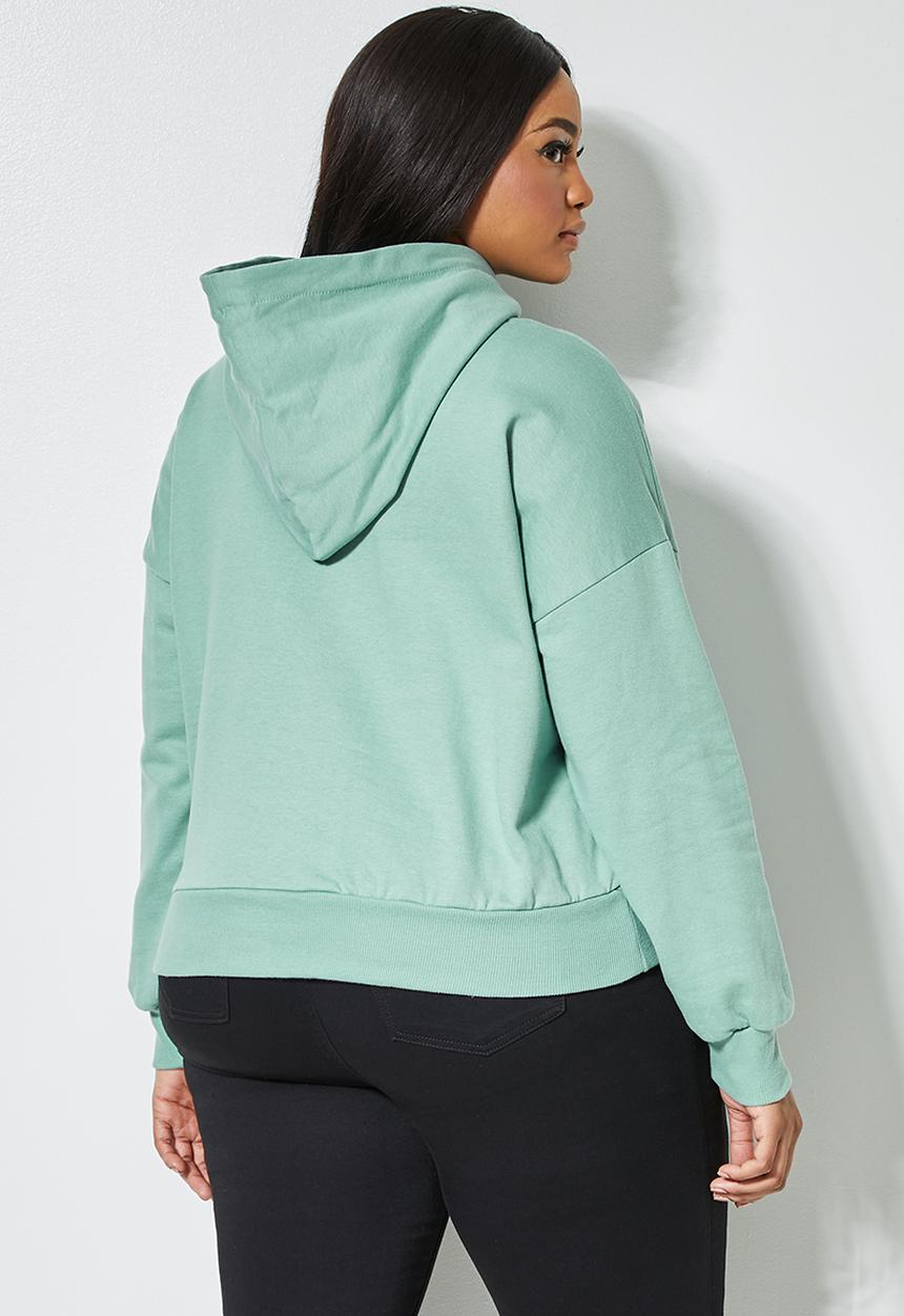 Superbalist - Crop hoodie - deep sage