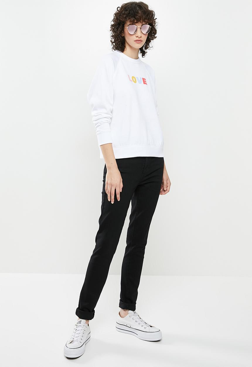 Levi’s® - Graphic everyday crew love fleece - white